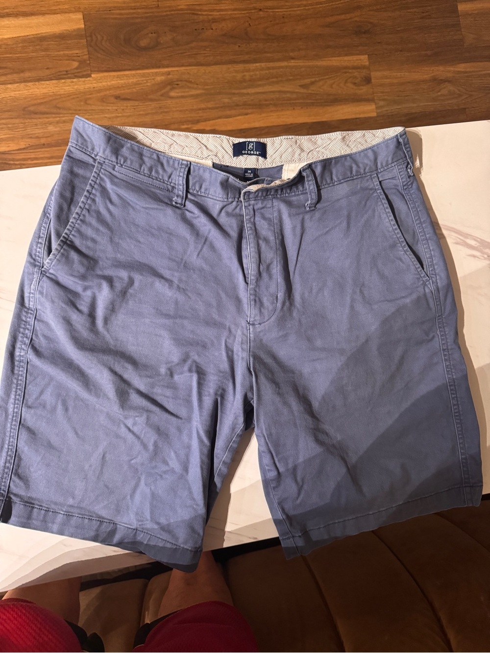 George Light Blue Flat Front Men's Shorts